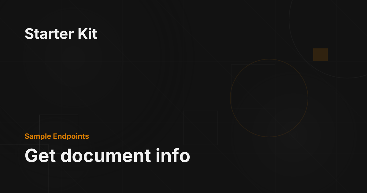 Get document info - Starter Kit